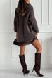 Drop Shoulder Loose Fit Pullover Sweater