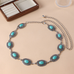 Meridress Turquoise Decorative Adjustable Metal Chain Belt