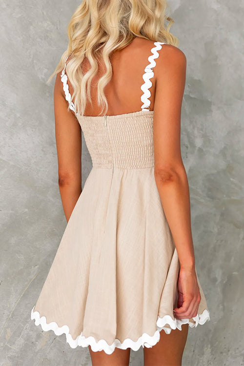 Meridress Waisted Ric Rac Color Block Cami Sundress