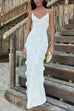 Meridress Open Back Flowers Applique Knitting Maxi Vacation Dress