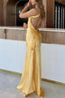 Meridress One Shoulder Open Back Tie Knot Satin Maxi Dress