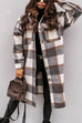 Meridress Long Sleeves Button Up Plaid Casual Shacket Jacket