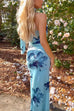 Meridress Strapless Floral Print Mesh Bodycon Maxi Dress