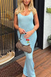 Meridress U Neck Sleeveless Sequin Bodycon Maxi Dress