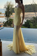 Meridress Strapless Tube Flare Mesh Maxi Party Dress