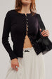 Meridress Button Down Long Sleeves Ribbed Knit Top