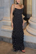 Meridress Ruffle Hem Polka Dot Maxi Cami Dress