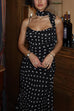 Meridress Ruffle Hem Polka Dot Maxi Cami Dress