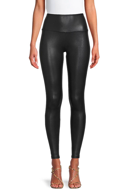 Meridress High Waist Faux Leather Full-length Leggings