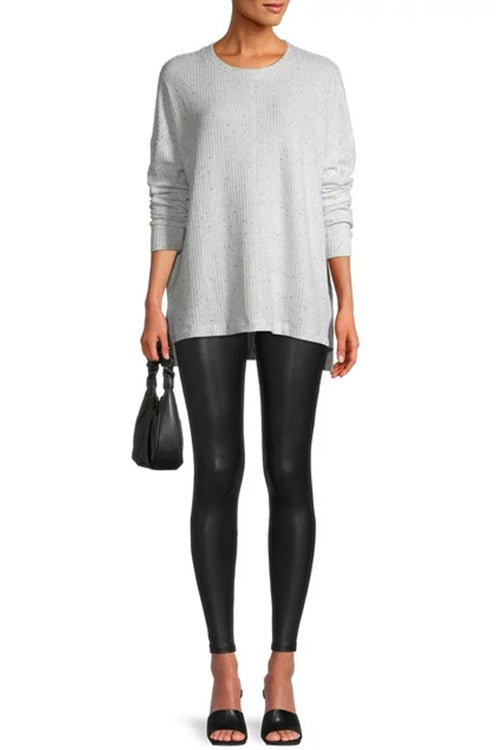 Meridress High Waist Faux Leather Full-length Leggings