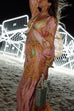 Meridress Unique Print Lantern Long Sleeves Blouse Shirt and Wide Leg Pants Holiday Outfit Set