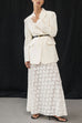 Meridress Elastic WaistBand Lace Hollow Out Maxi Skirt