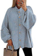 Meridress Button Up Balloon Sleeves Sweater Cardigan