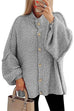 Meridress Button Up Balloon Sleeves Sweater Cardigan