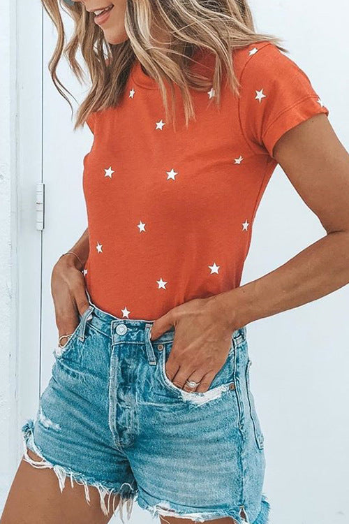 Meridress Frayed Raw Hem Ripped Denim Shorts