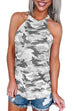 Meridress Halter Camo Loose Tops