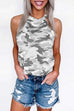 Meridress Halter Camo Loose Tops