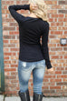 Meridress  V Neck Shirt Wild Stretch T-shirt