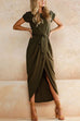 Meridress Front Slit Irregular Slim Dress