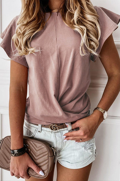 Meridress O Neck Short Sleeve Basic T-shirt