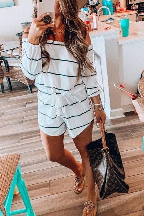 Meridress Oxygen Beauty Striped Jumpsuit