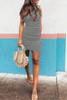 Meridress Ruched Sheath T-shirt Dress