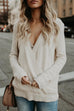 Meridress Wrap V Neck Long Sleeve Casual Knitting Sweater