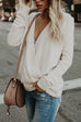 Meridress Wrap V Neck Long Sleeve Casual Knitting Sweater