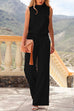 Meridress Crewneck Sleeveless Wide Leg Jumpsuit