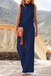 Meridress Crewneck Sleeveless Wide Leg Jumpsuit