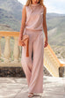 Meridress Crewneck Sleeveless Wide Leg Jumpsuit
