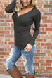 Meridress  V Neck Shirt Wild Stretch T-shirt