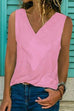 Meridress V Neck Cross Front Tank Top(6 Colors)