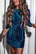 Meridress Tie Waist Velvet Holiday Dress(in 4 Colors)