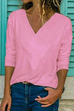 Meridress Classic V-neck Long Sleeves Basic Tops
