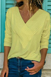 Meridress Classic V-neck Long Sleeves Basic Tops