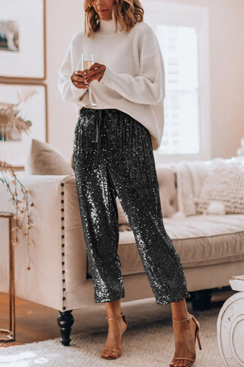 Meridress Casual Style Sequin Pants