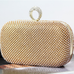Meridress Sparkly Rhinestones Ring Clasp Evening Handbag