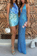 Meridress Halter Sleeveless Cut Out Sequin Mini Party Dress