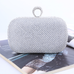 Meridress Sparkly Rhinestones Ring Clasp Evening Handbag