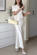 Meridress Elegant High Rise Satin Midi Skirt