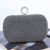 Meridress Sparkly Rhinestones Ring Clasp Evening Handbag