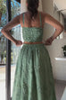Meridress Embroidery Crop Cami Top and Elastic Waist Swing Maxi Skirt Set