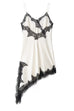 Meridress Spaghetti Strap Lace V Neck Irregular Hem Mini Dress
