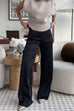 Meridress High Rise Straight Leg Satin Pants