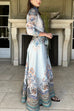 High Rise Bow Waist Unique Print Maxi Skirt