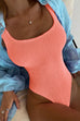 Meridress Low Back High Cut Crinkle One Piece Swimsuit