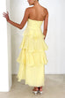 Meridress Strapless Ruffle Layered Maxi Dress