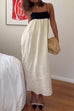 Meridress Backless Color Block Splice Swing Maxi Cami Dress