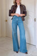 Meridress Lapel Zip Up Faux Leather Bomber Jacket